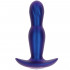 The Stout - Cuneo Anale Vibrante Gonfiabile da Passeggio in Silicone 14,5 x 4 cm. Blu Ricaricabile con Telecomando Wireless - 1