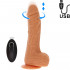 Vibratore Realistico Rotante in Silicone con Spinta 20 x 4 cm. color Carne con Telecomando Wireless Ricaricabile - 0