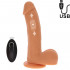 Vibratore Realistico in Silicone con Spinta a Percussione 19,5 x 4,3 cm.Telecomando Wireless Ricaricabile - 0