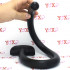 Gut snake Dildo flessibile con presa in silicone nero 67 x 2,5 cm. - 0