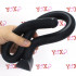 Gut snake Dildo flessibile con presa in silicone nero 67 x 2,5 cm. - 3