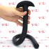 Gut snake Dildo flessibile con presa in silicone nero 67 x 2,5 cm. - 1