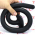 Gut snake Dildo flessibile con presa in silicone nero 67 x 2,5 cm. - 2