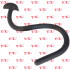 Gut snake Dildo flessibile con presa in silicone nero 67 x 2,5 cm. - 4