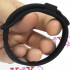 Anello fallico per pene e testicoli in silicone nero regolabile da 4 a 7,1 cm. - 0