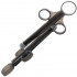 Set di 2 siringhe nere portatili per inserire lubrificanti in ano e vagina in profondità 16,5 x 1,3 cm. - 2