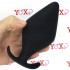 Cuneo Anale in Puro Silicone Nero da Passeggio 14,6 x 6,7 cm. - 1