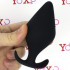 Cuneo Anale in Puro Silicone Nero da Passeggio 11 x 5 cm. - 1