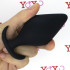 Cuneo Anale in Puro Silicone Nero da Passeggio 11 x 5 cm. - 0