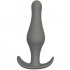 Cuneo Anale in Puro Silicone Grigio da Passeggio 15,6 x 4,3 cm. - 0