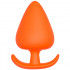Cuneo Anale in Puro Silicone Arancio da Passeggio 11,6 x 6,3 cm. - 0