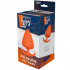 Cuneo Anale in Puro Silicone Arancio da Passeggio 11,6 x 6,3 cm. - 1