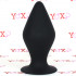 Cuneo Anale in Puro Silicone Nero con Ventosa 14,6 x 7 cm. - 2
