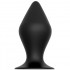 Cuneo Anale in Puro Silicone Nero con Ventosa 12,5 x 6 cm. - 0