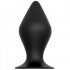 Cuneo Anale in Puro Silicone Nero con Ventosa 11 x 5 cm. - 0