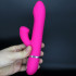 Vibratore Rabbit Fucsia in Silicone con Setole Stimola Clitoride 22 x 3,5 cm. - 3