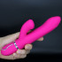 Vibratore Rabbit Fucsia in Silicone con Setole Stimola Clitoride 22 x 3,5 cm. - 1