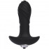 Cuneo Anale Vibrante in Silicone Nero da Passeggio a Sprali 9 x 3 cm. - 0