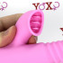 Vibratore Rabbit Rosa in Silicone Riscaldante con Rilievi  ed Effetto Lingua 21 x 3,5 cm. - 3