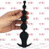 Catena anale vibrante con 6 sfere progressive in silicone nero 20 x 4 cm. - 2
