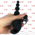 Catena anale vibrante con 6 sfere progressive in silicone nero 20 x 4 cm. - 4