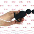 Catena anale vibrante con 6 sfere progressive in silicone nero 20 x 4 cm. - 6