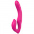 Strapless strap-on vibrante senza lacci in silicone magenta con telecomando wireless 22 x 3,2 cm. - 0