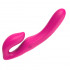 Strapless strap-on vibrante senza lacci in silicone magenta con telecomando wireless 22 x 3,2 cm. - 3