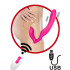 Strapless strap-on vibrante senza lacci in silicone magenta con telecomando wireless 22 x 3,2 cm. - 7