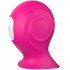 Stimola vagina e clitoride con lingue e setole in silicone magenta - 0