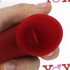 Vibratore rabbit in silicone rosso con lingua lecca clitoride 20 x 4 cm. - 4