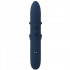 Vibratore rabbit in silicone blu scuro con rotella lecca clitoride 23,5 x 3,7 cm. - 3