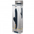 Vibratore rabbit in silicone blu scuro con rotella lecca clitoride 23,5 x 3,7 cm. - 4