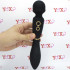 Massaggiatore e vibratore 2 in 1 in silicone nero ricaricabile USB 20 x 3,6 cm. - 2