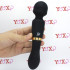 Massaggiatore e vibratore 2 in 1 in silicone nero ricaricabile USB 20 x 3,6 cm. - 4