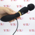 Massaggiatore e vibratore 2 in 1 in silicone nero ricaricabile USB 20 x 3,6 cm. - 5