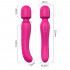 Massaggiatore e Vibratore 2 in 1 Riscaldante 23 x 4,3 cm. in Silicone Ricaricabile USB Fucsia - 4