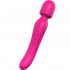 Massaggiatore e Vibratore 2 in 1 Riscaldante 23 x 4,3 cm. in Silicone Ricaricabile USB Fucsia - 1