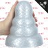 Tripole M - Cuneo Anale Gigante Effetto Metallo 18 x 11,5 cm. Grigio Chiaro - 0