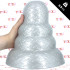 Tripole XL - Cuneo Anale Gigante Effetto Metallo 26 x 16 cm. Grigio Chiaro - 0