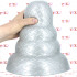 Tripole XL - Cuneo Anale Gigante Effetto Metallo 26 x 16 cm. Grigio Chiaro - 1