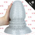 Ripple L - Cuneo Anale Gigante Effetto Ondulato 22 x 12 cm. Grigio Chiaro - 0