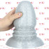 Ripple L - Cuneo Anale Gigante Effetto Ondulato 22 x 12 cm. Grigio Chiaro - 1