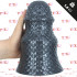 Scaly L - Cuneo Anale Gigante Squamato 22 x 13 cm. Grigio Scuro - 0