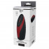 Mr Pleasure - Masturbatore Maschile Vibrante e Riscaldante con Risucchio in Silicone Ricaricabile USB Nero e Rosso - 3
