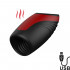 Mr Pleasure - Masturbatore Maschile Vibrante e Riscaldante con Risucchio in Silicone Ricaricabile USB Nero e Rosso - 0