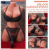 Busto Realistico LadyBoy con Dildo 17 x 4 cm, Vibrazione e Spinta Ricaricabile USB - 0