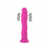 Vibratore Realistico 19 x 3 cm. in Silicone Rosa Fluo - 0