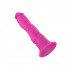 Vibratore Realistico 19 x 3 cm. in Silicone Rosa Fluo - 4