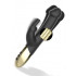 Vibratore Rabbit Rotante Nero Con Stimolatore Clitoride 22 x 3,2 cm - 0